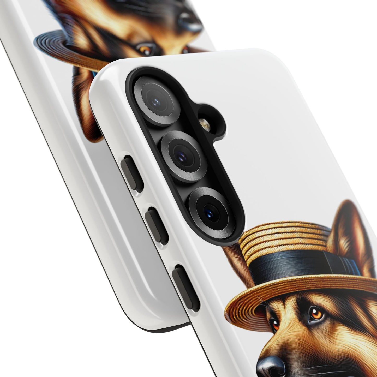 German Shepherd Wearing a Boater Hat - Tough Phone Case