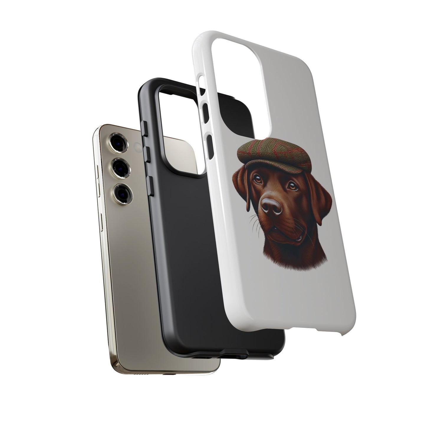 Labrador Wearing a Tweed Flat Cap - Tough Phone Case