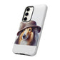 Collie Wearing a Cloche Hat - Tough Phone Case