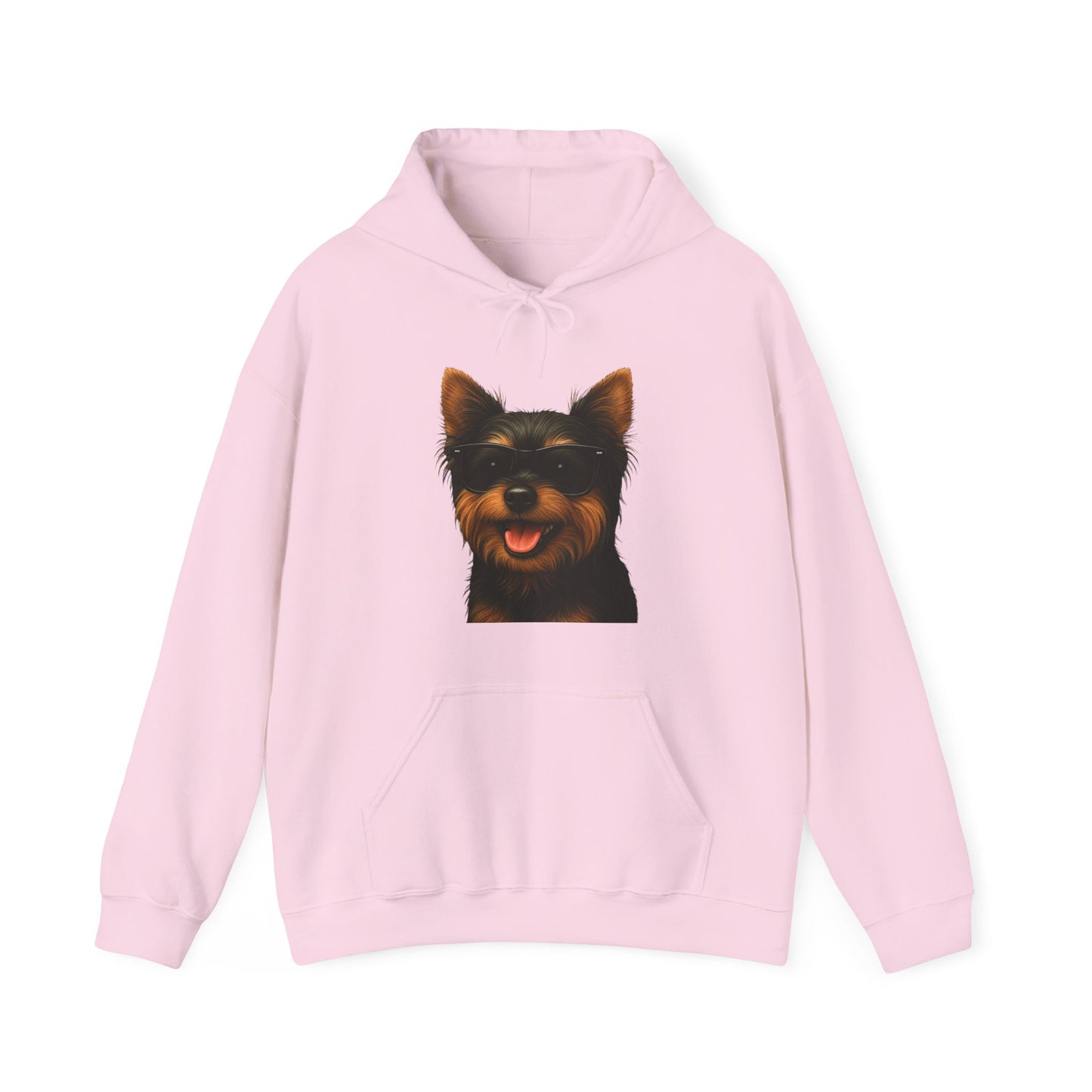 Yorkshire Terrier Wearing Sunglasses - Adult Hoodie