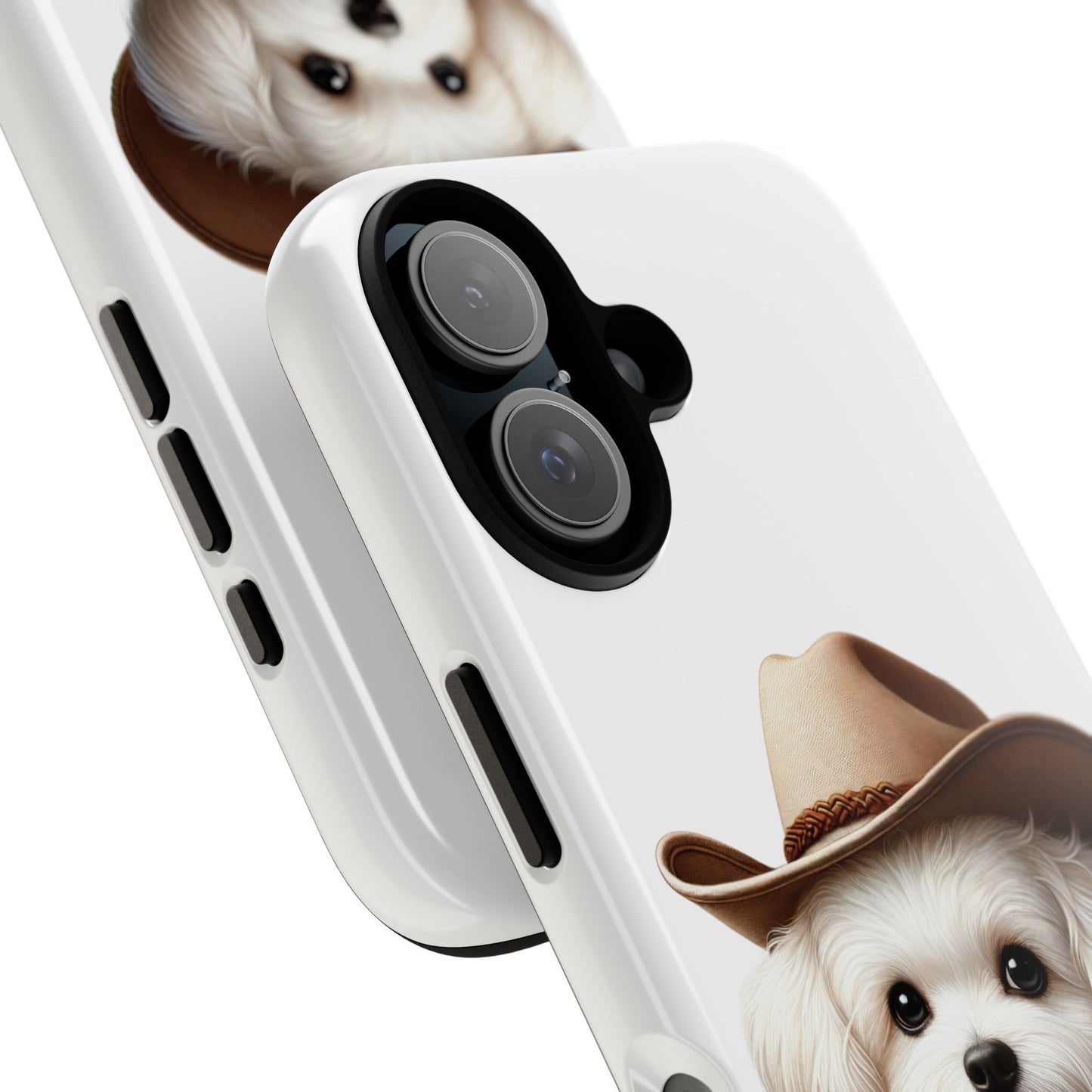 Maltese Wearing a Cowgirl Hat - Tough Phone Case