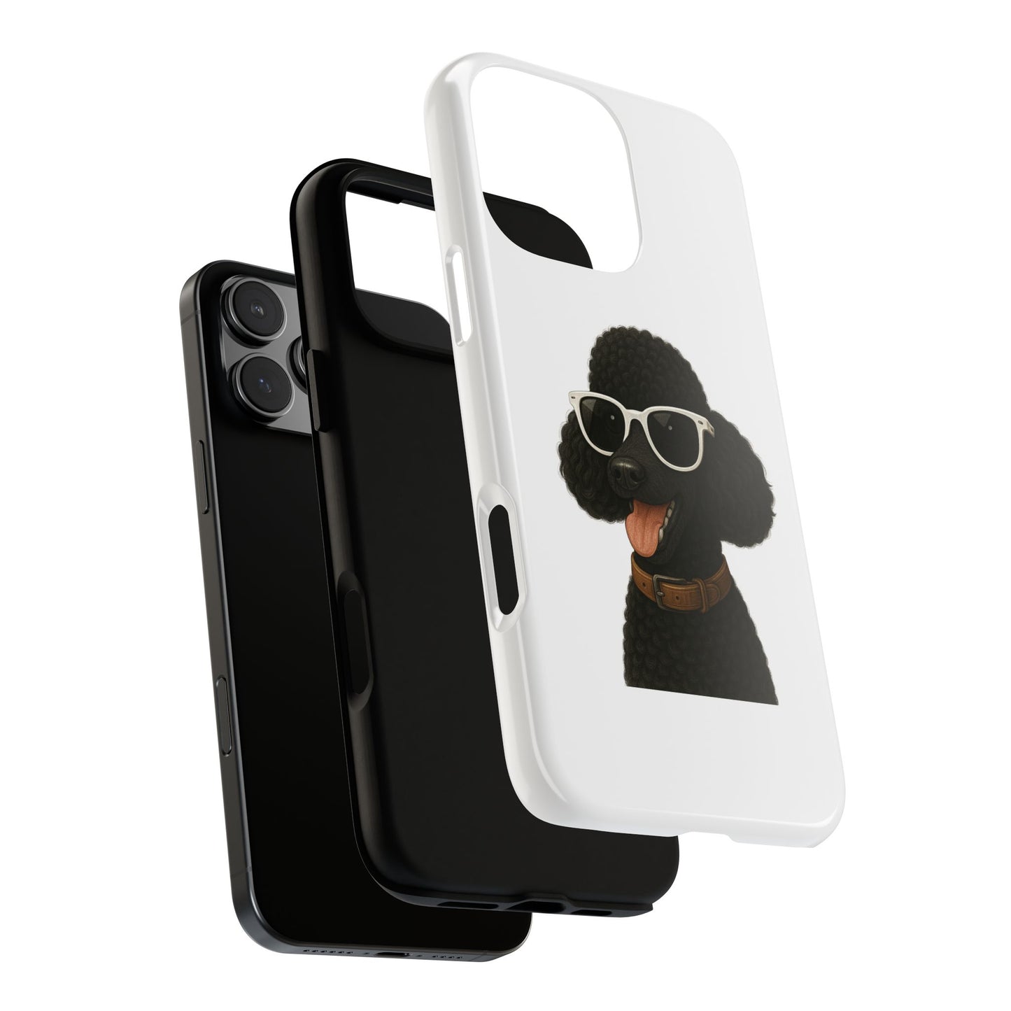 Black Poodle Wearing Sunglasses - Tough Phone Case