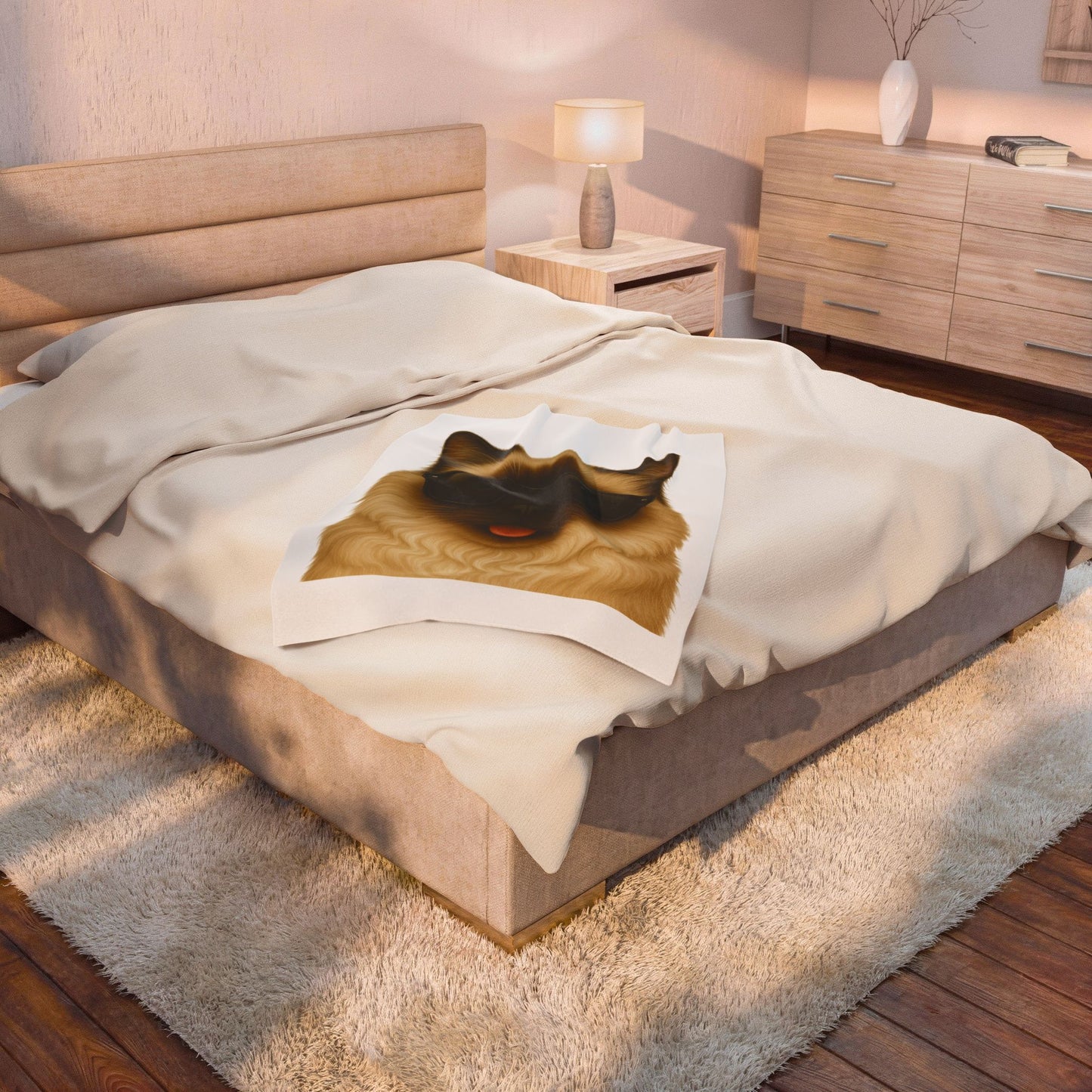 Ragdoll Cat Wearing Sunglasses - Sherpa Blanket