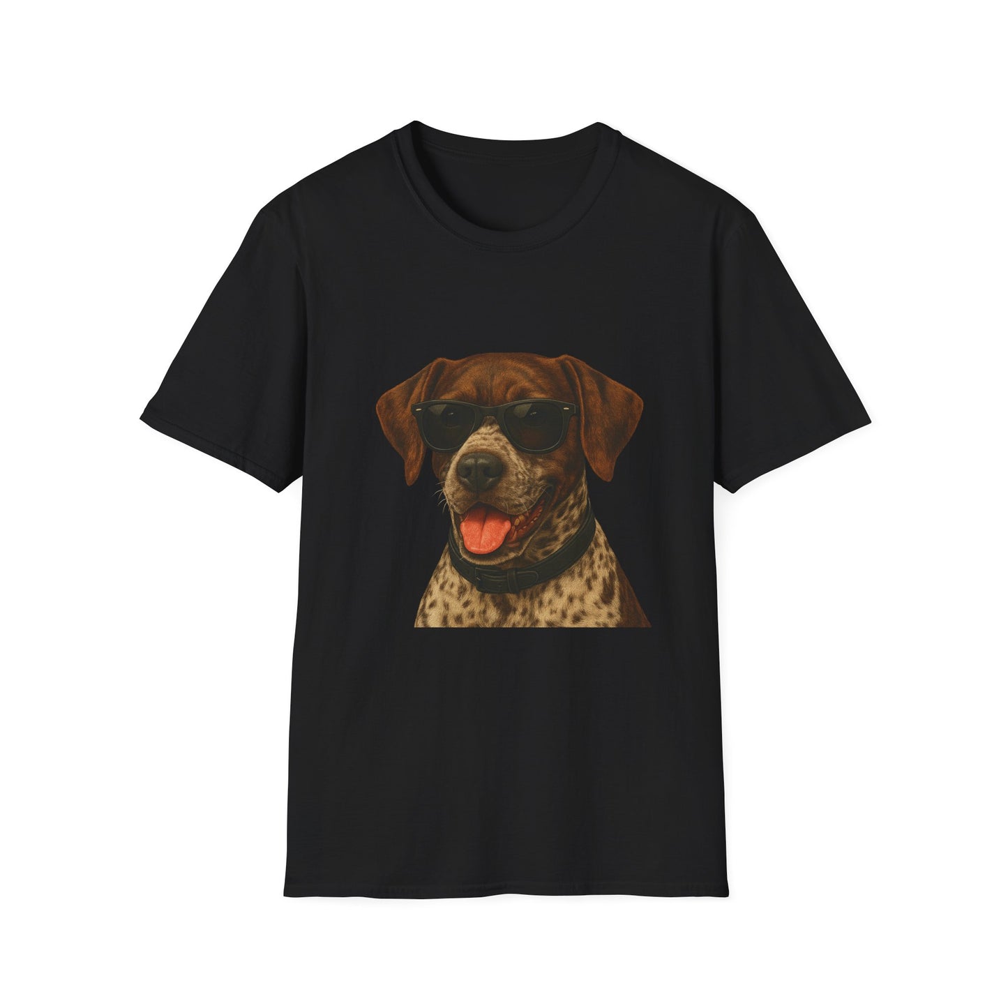 German Shorthaired Pointer Wearing Sunglasses - Adult T-Shirt