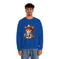 Tabby Cat in Fedora & Suit – Adult Unisex Crewneck Sweatshirt