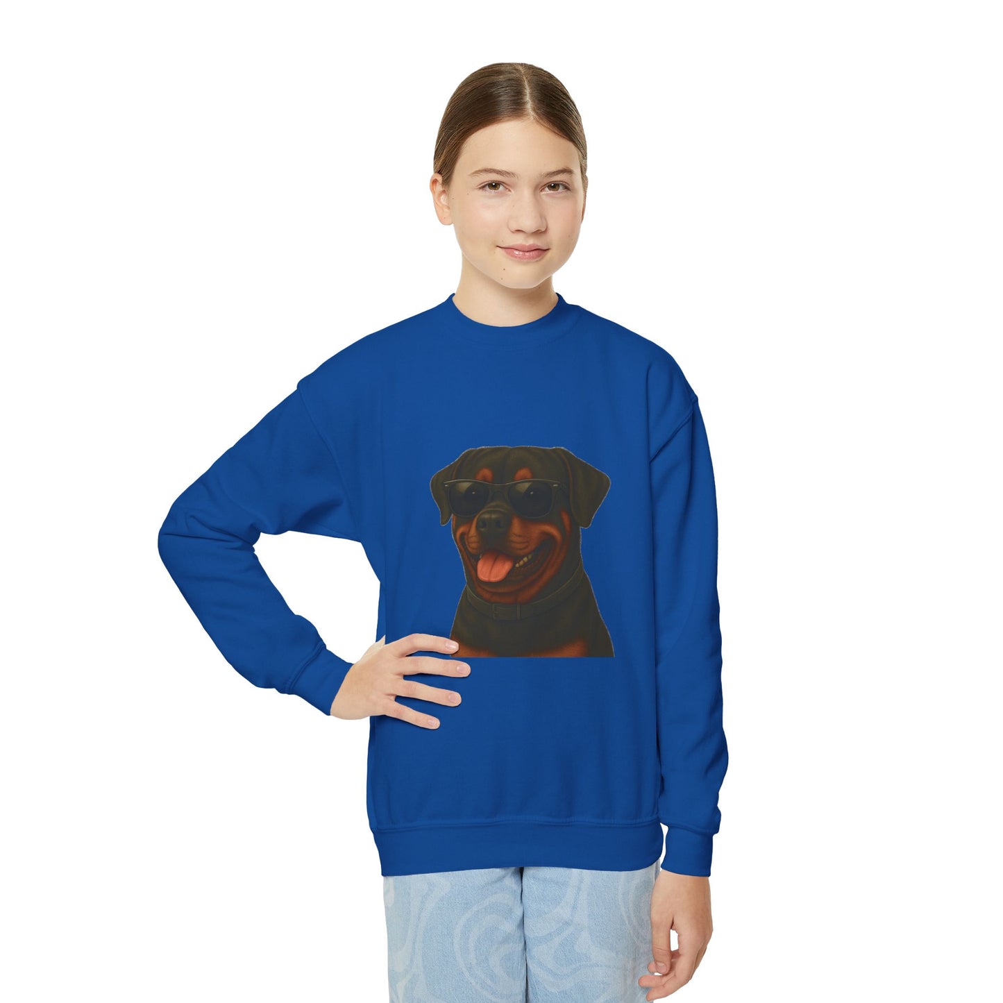 Rottweiler Wearing Sunglasses - Youth Sweatshirt
