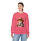 Tabby Cat in Fedora & Suit – Adult Unisex Crewneck Sweatshirt