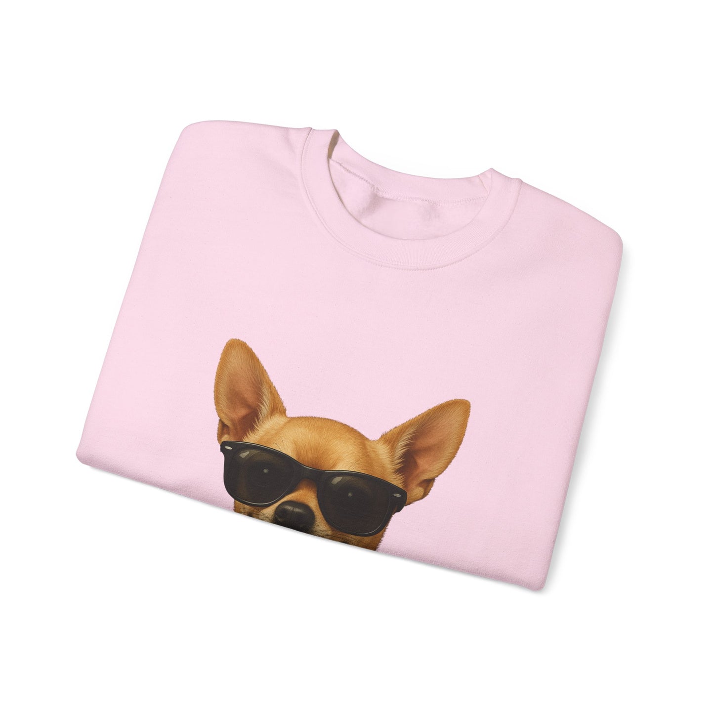 Chihuahua Wearing Sunglasses - Adult Crewneck Sweatshirt