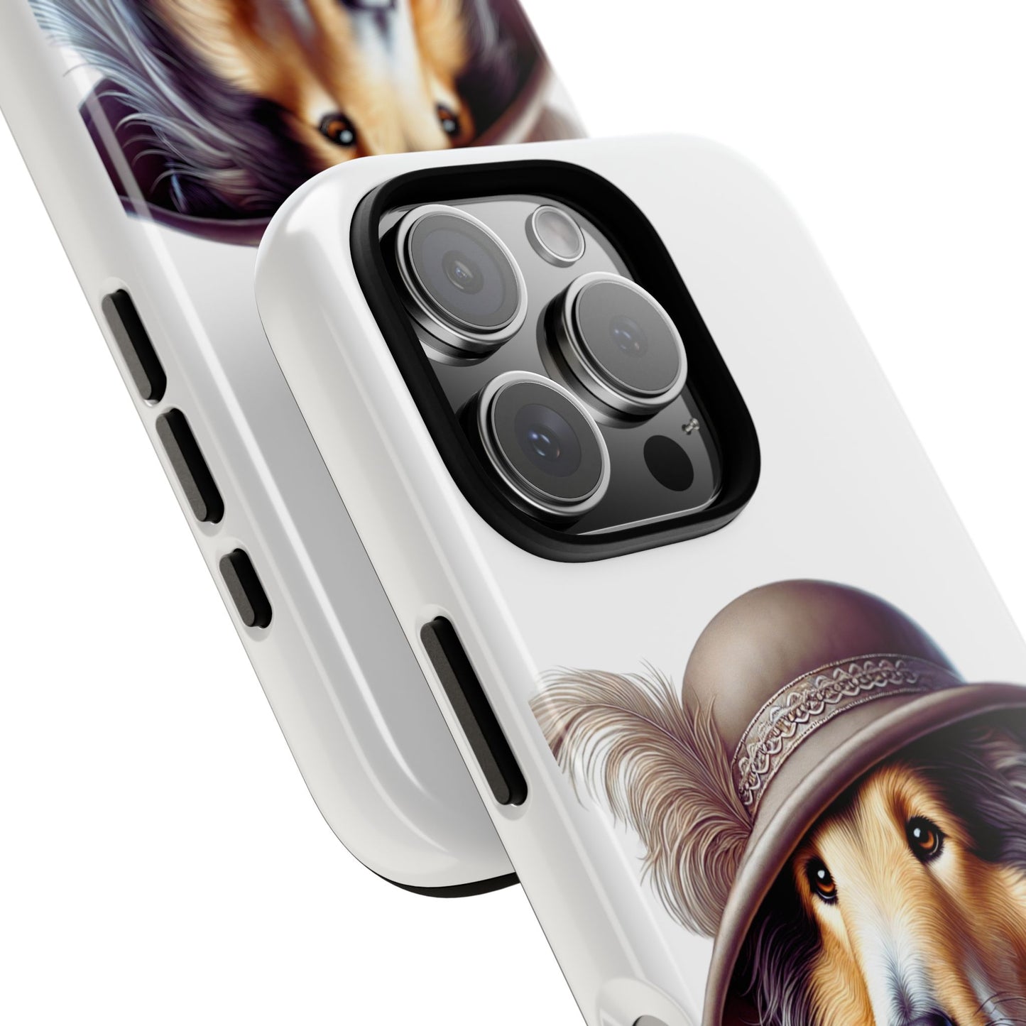 Collie Wearing a Cloche Hat - Tough Phone Case