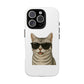 American Shorthair Silver Tabby Wearing Sunglasses - Tough Phone Case