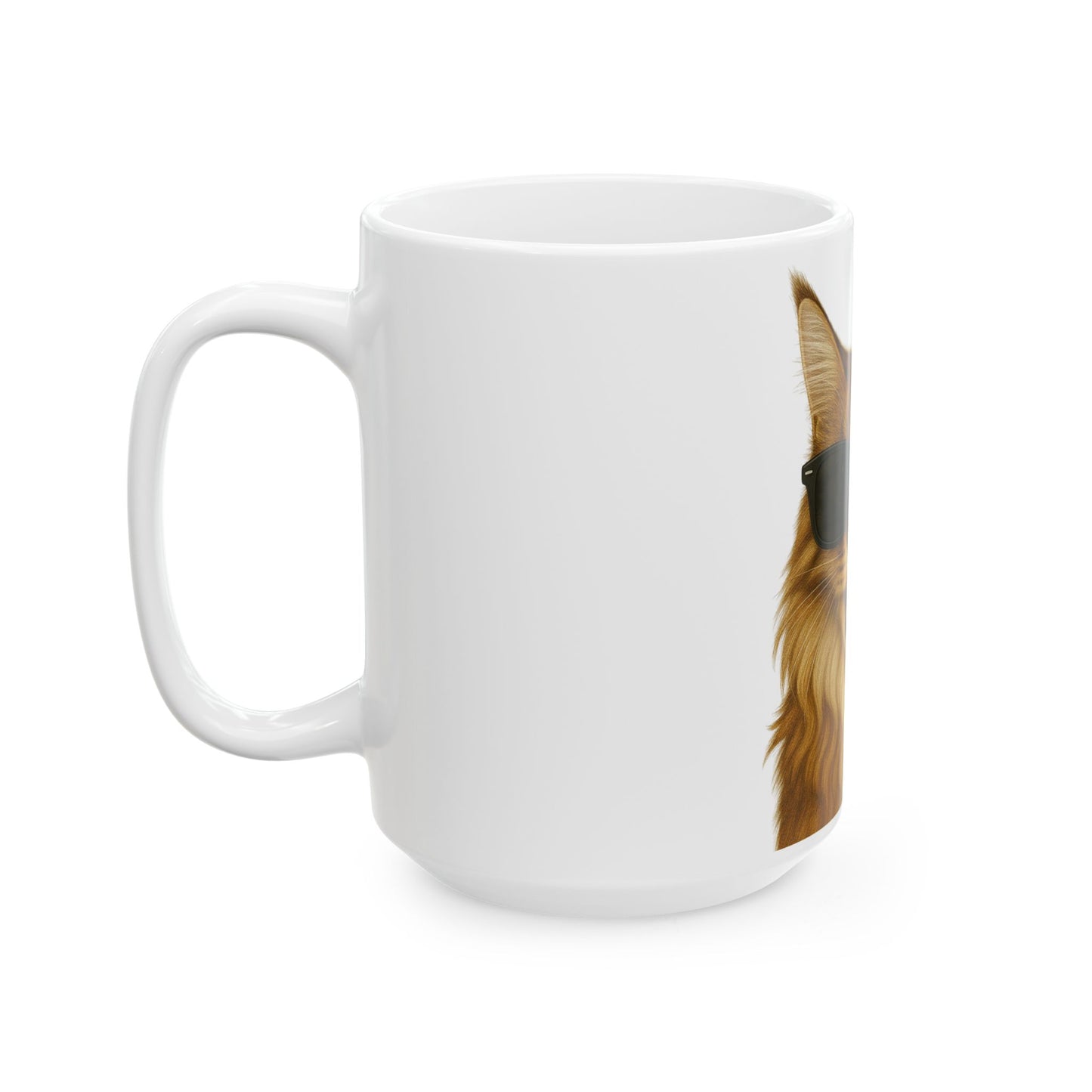 Maine Coon Wearing Sunglasses Ceramic Mug