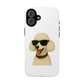 White Poodle Wearing Sunglasses - Tough Phone Case
