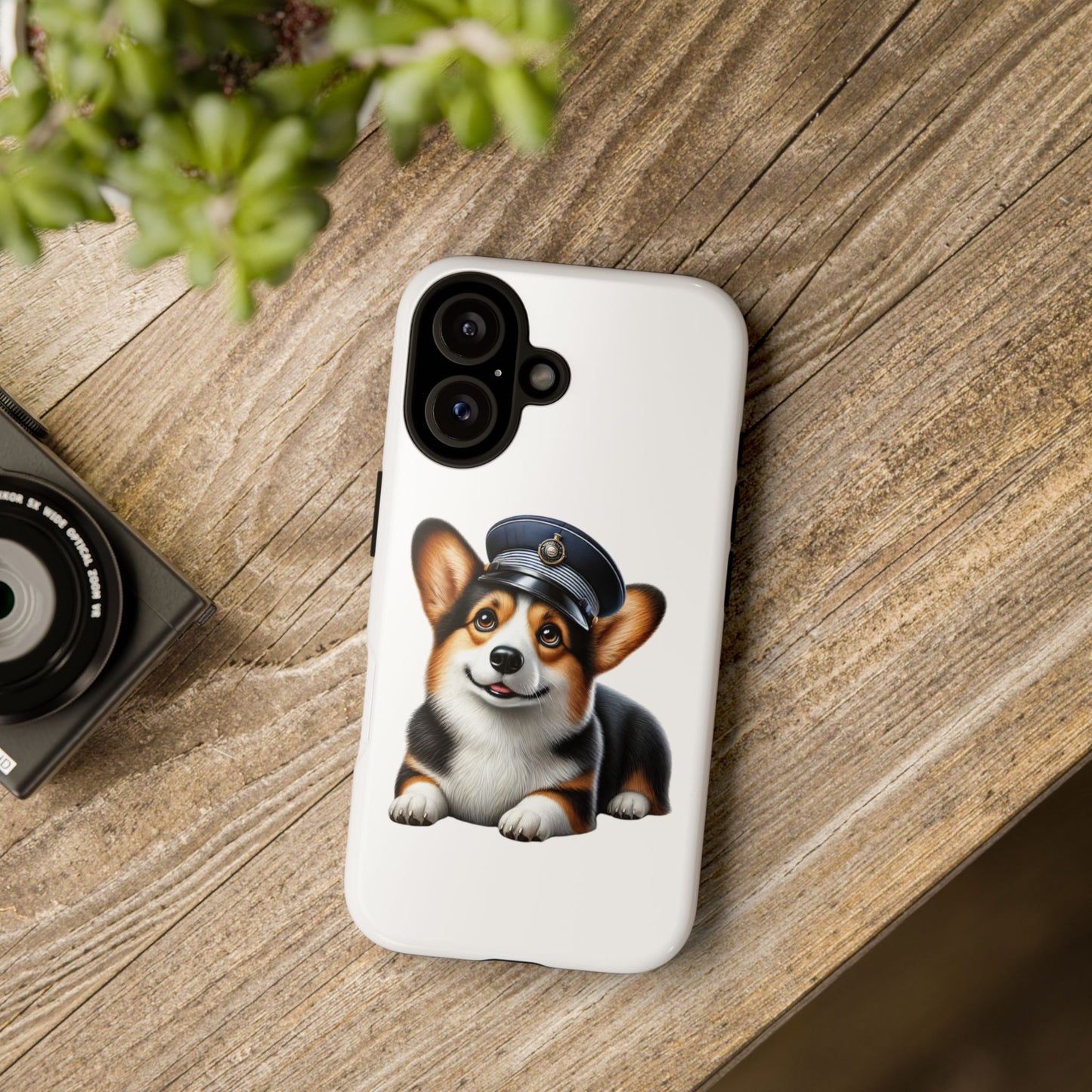 Corgi Wearing a Conductor's Hat - Tough Phone Case