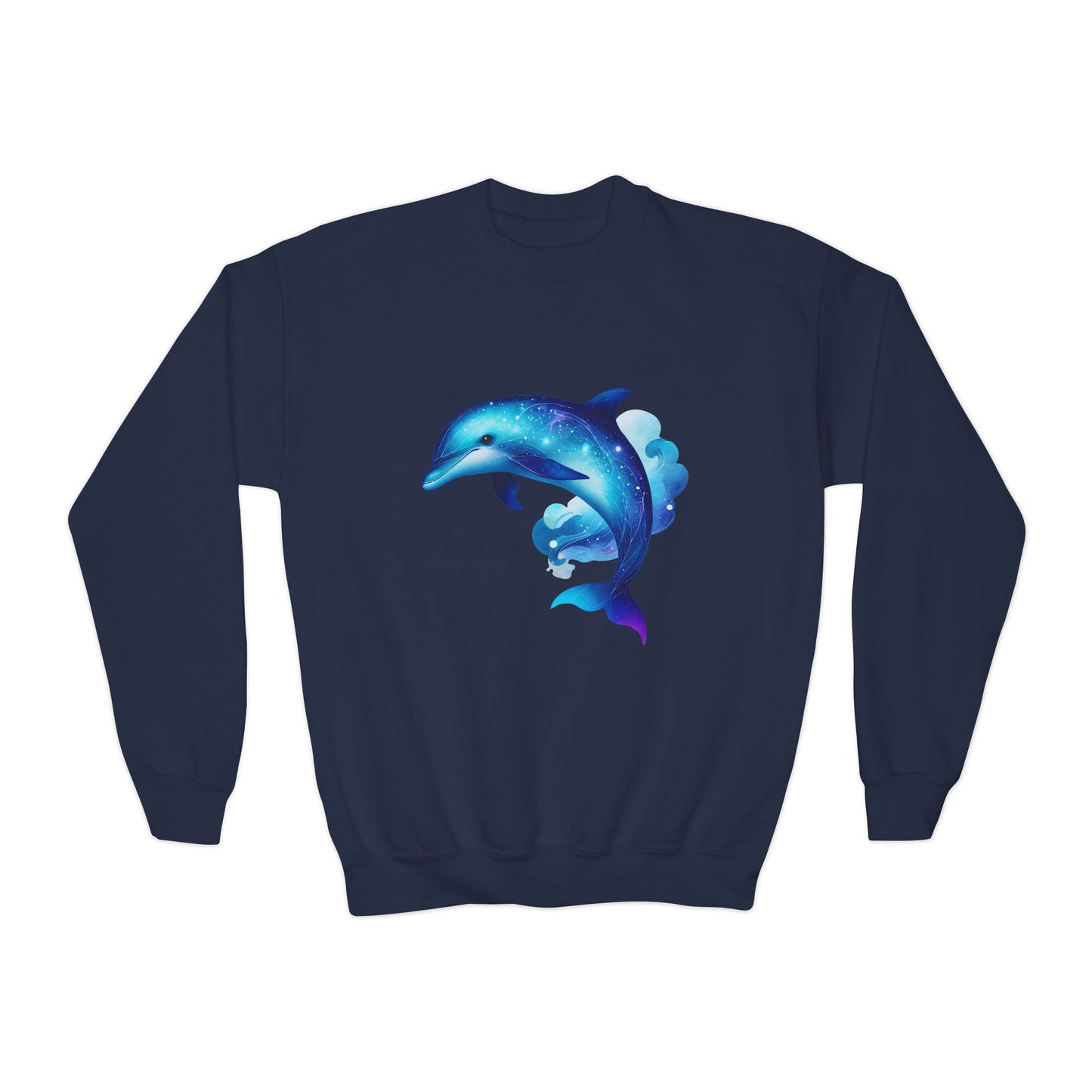 Neptune The Dolphin Youth Crewneck Sweatshirt - Comfy and Cute Style for Kids