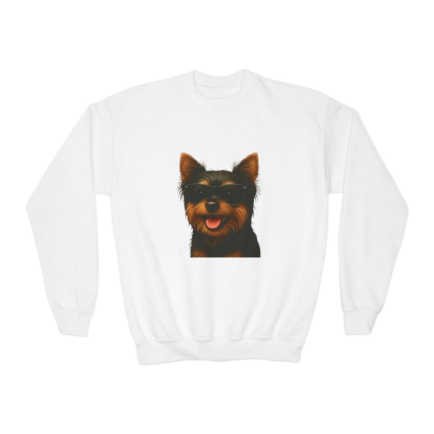 Yorkshire Terrier Wearing Sunglasses - Youth Sweatshirt