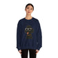 Black Poodle Wearing Sunglasses - Adult Crewneck Sweatshirt