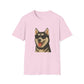 Siberian Husky Wearing Sunglasses - Adult T-Shirt