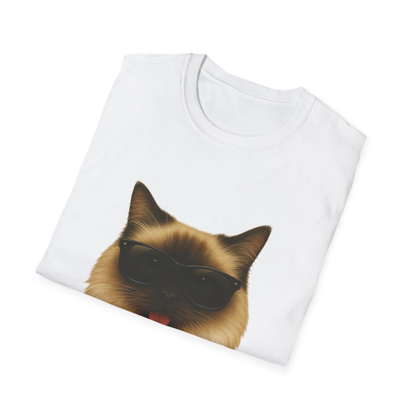 Ragdoll Cat Wearing Sunglasses - Adult T-Shirt