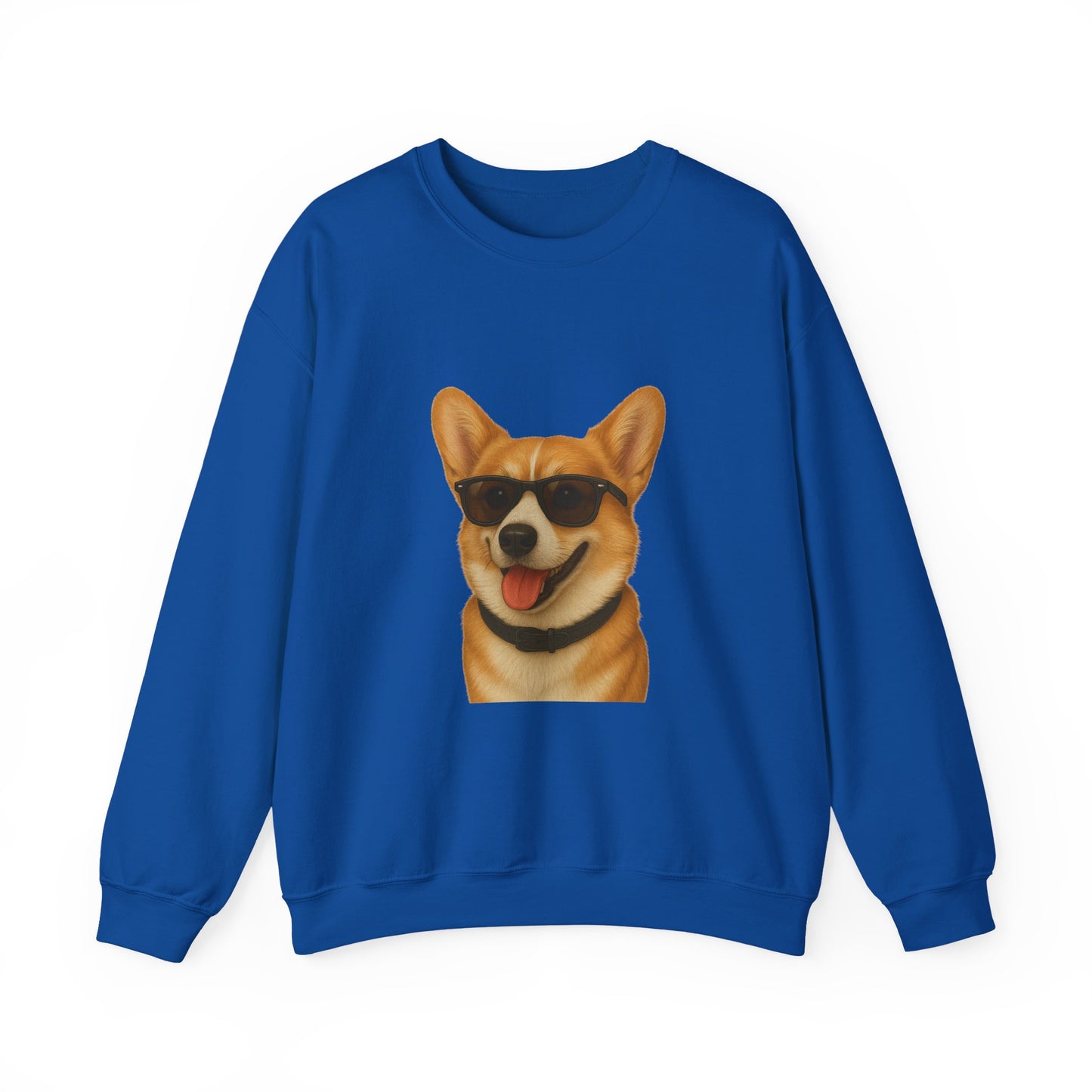 Corgi Wearing Sunglasses - Adult Crewneck Sweatshirt