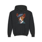 Basenji Pup With Tweed Flat Cap Youth Hooded Sweatshirt - Too Cute Pets