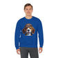 Smiling Beagle Wearing Deerstalker Hat - Adult Crewneck Sweatshirt - Too Cute Pets