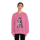 Husky in Fur Trappers Hat - Adult Crewneck Sweatshirt - Too Cute Pets