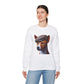 Basenji Wearing Tweed Flat Cap - Adult Crewneck Sweatshirt - Too Cute Pets