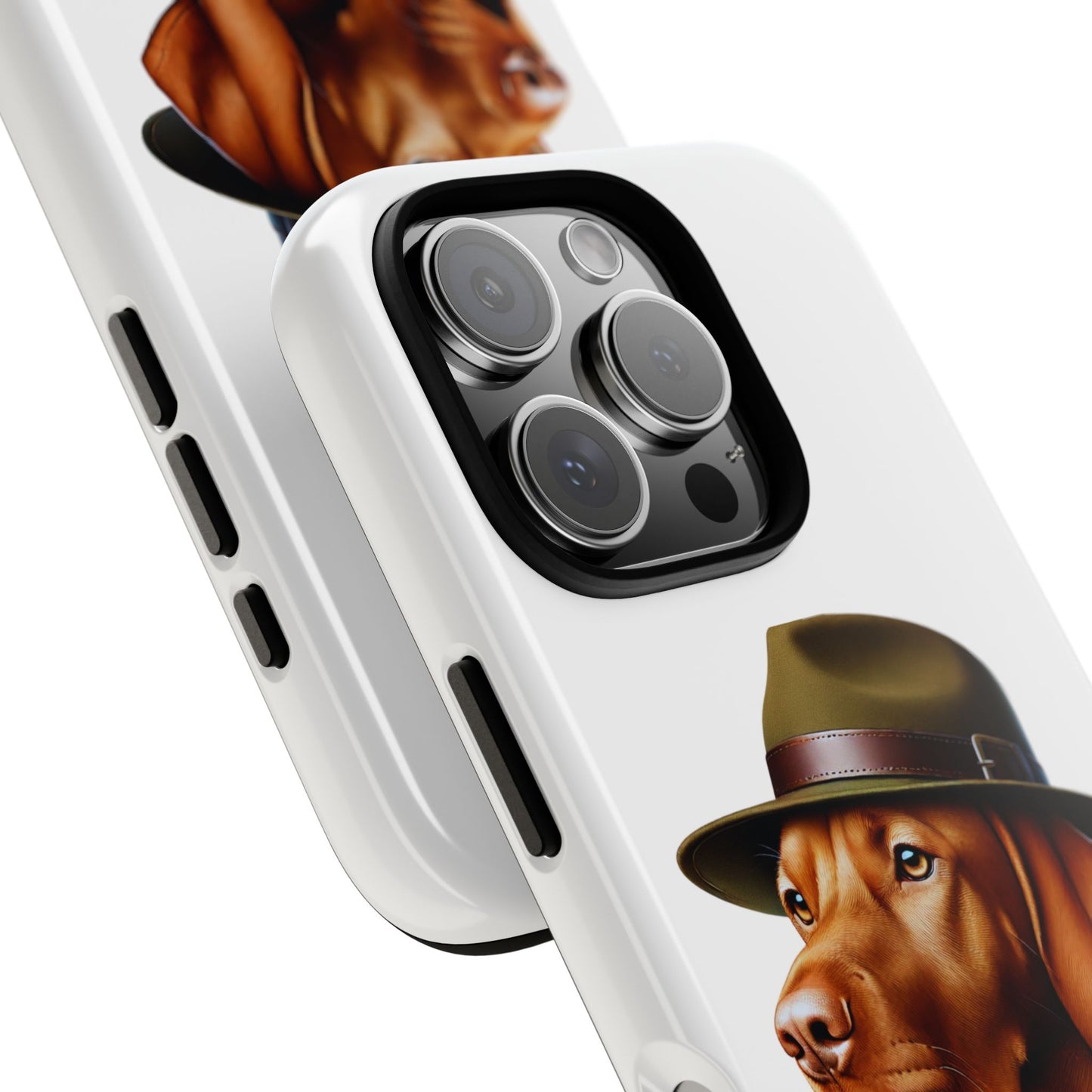 Vizsla Wearing a Campaign Hat - Tough Phone Case