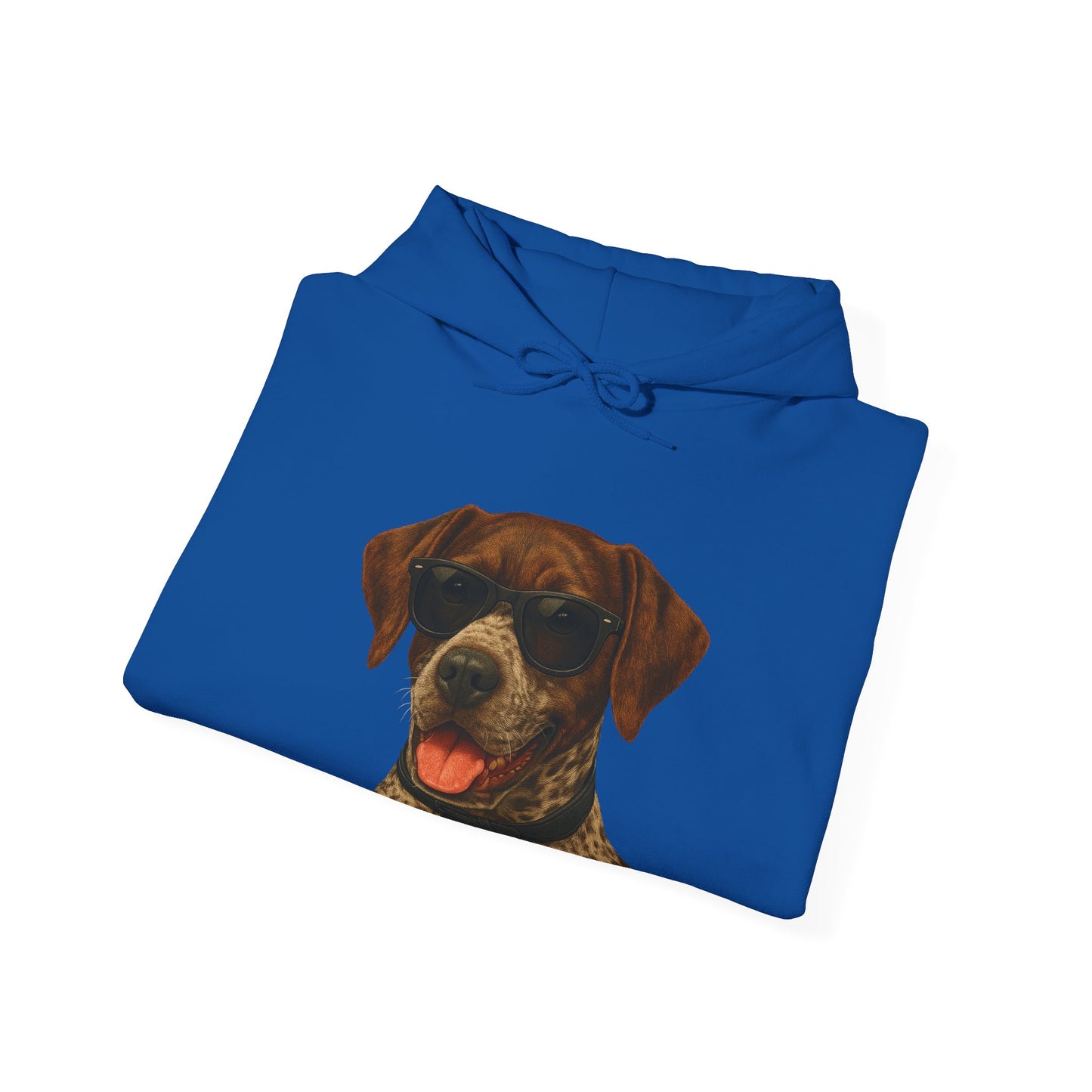 German Shorthaired Pointer Wearing Sunglasses - Adult Hoodie
