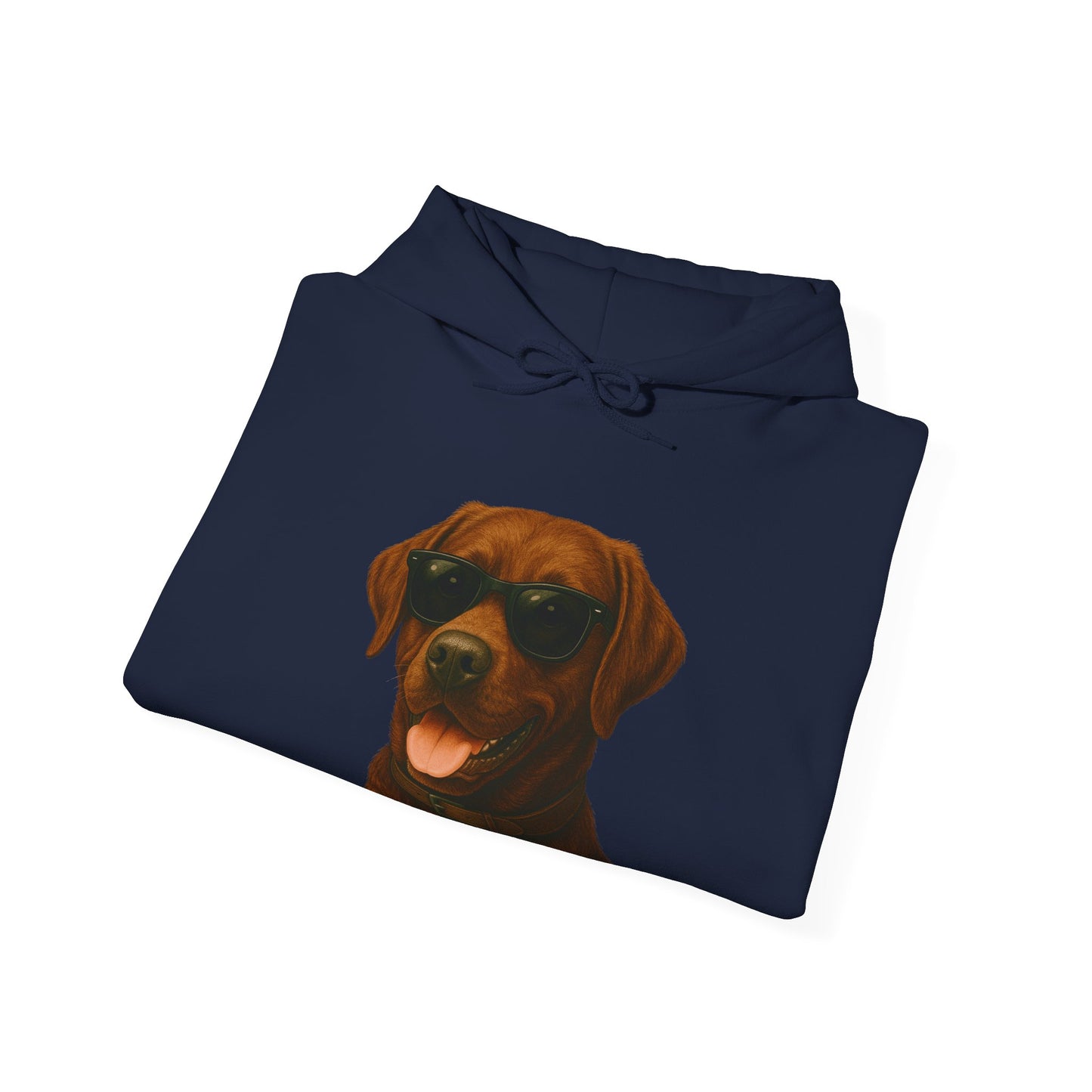 Brown Labrador Retriever Wearing Sunglasses - Adult Hoodie