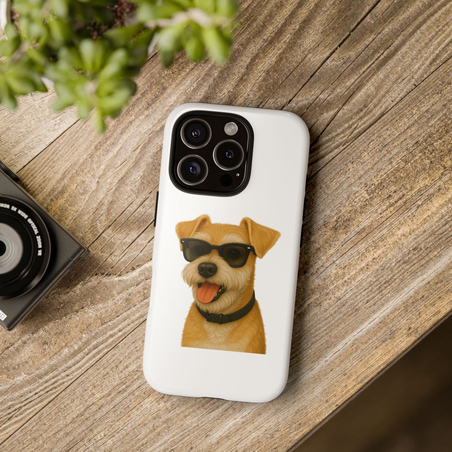 Miniature Schnauzer Wearing Sunglasses - Tough Phone Case