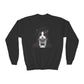 Tuxedo Cat Wearing A Tuxedo And A Beret - Youth Crewneck Sweatshirt - Too Cute Pets