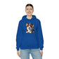 Cute Corgi Wearing A Train Conductors Hat - Adult Hoodie - Too Cute Pets