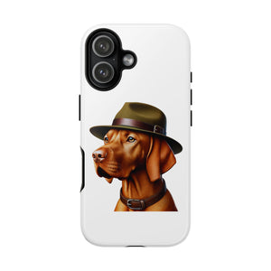 Vizsla Wearing a Campaign Hat - Tough Phone Case