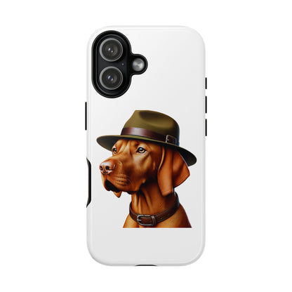 Vizsla Wearing a Campaign Hat - Tough Phone Case
