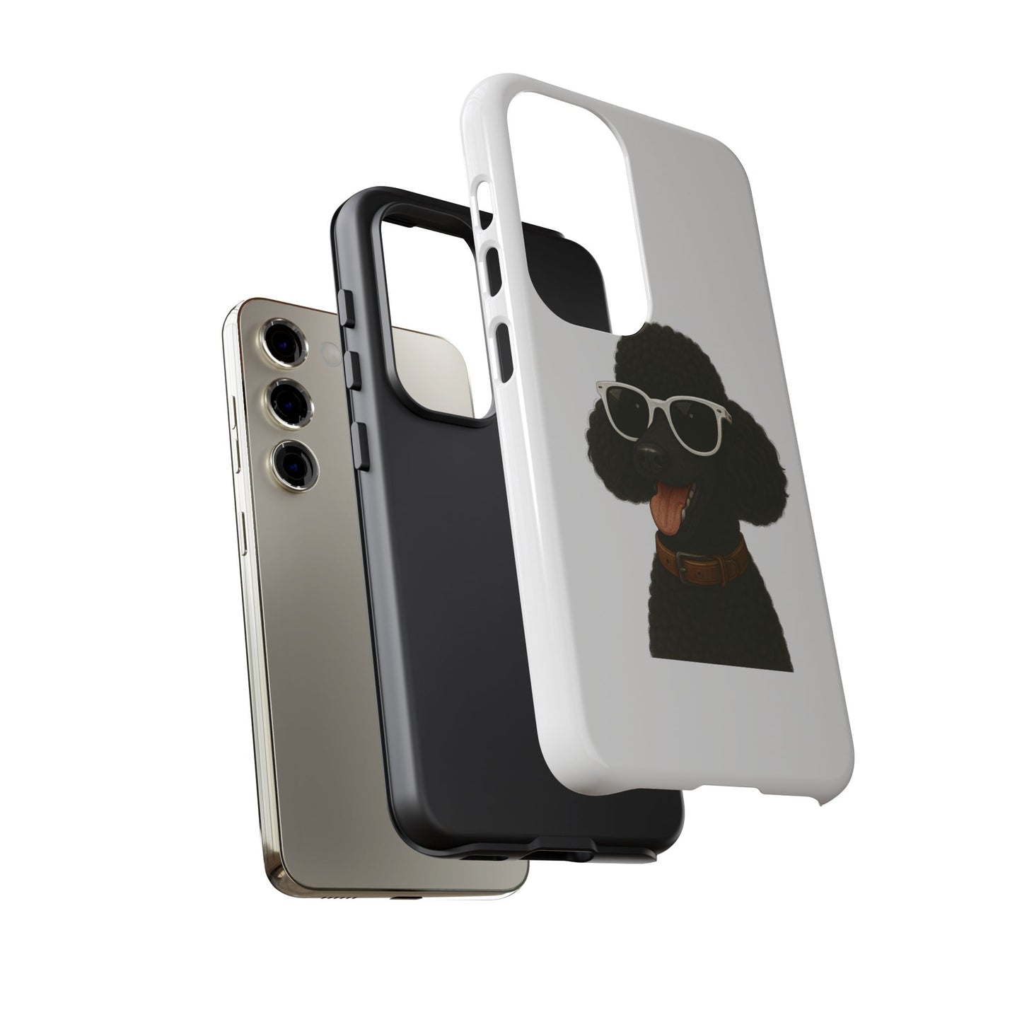 Black Poodle Wearing Sunglasses - Tough Phone Case