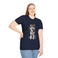 Husky Wearing A Fur Trappers hat- Adult T-Shirt - Too Cute Pets