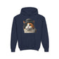 Calico Cat Wearing A Bowler Hat - Youth Hoodie - Too Cute Pets