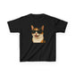 Calico Shorthair Cat Wearing Sunglasses Kids Tee