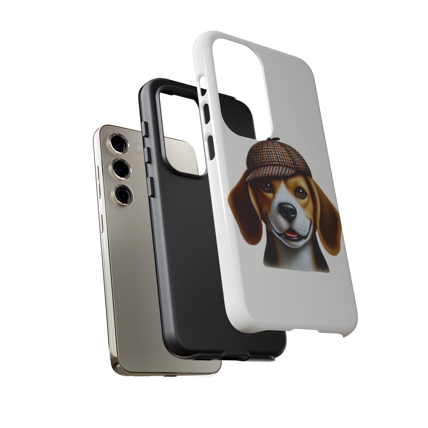 Beagle Wearing a Deerstalker Hat - Tough Phone Case