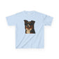 Kids Tee with Australian Shepherd Wearing Sunglasses
