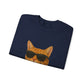Orange Tabby Cat Wearing Sunglasses - Adult Crewneck Sweatshirt