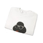 Black Poodle Wearing Sunglasses - Adult Crewneck Sweatshirt