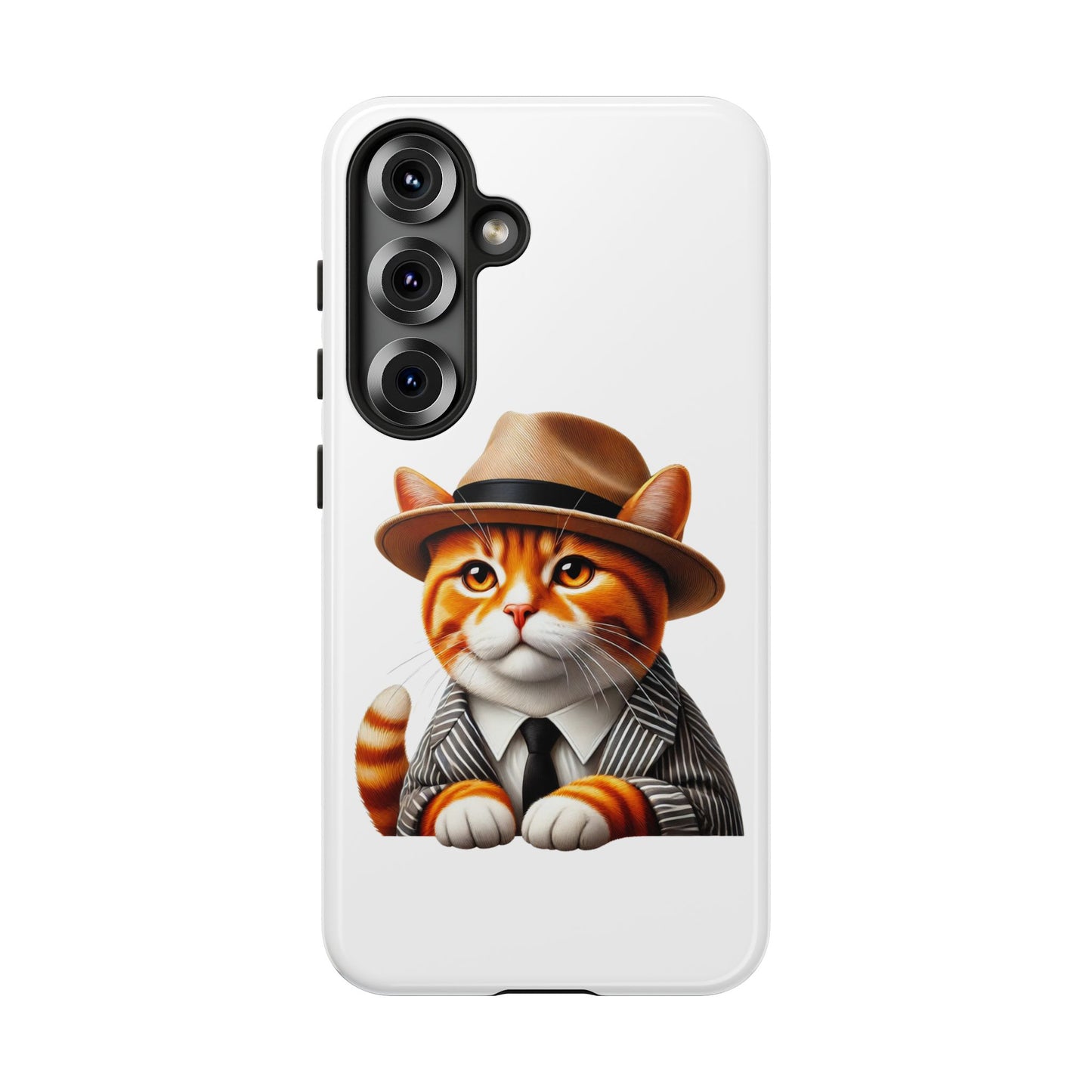 Tabby Cat Wearing a Fedora - Tough Phone Case