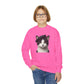 Tuxedo Cat Wearing A Beret - Youth Crewneck Sweatshirt - Too Cute Pets