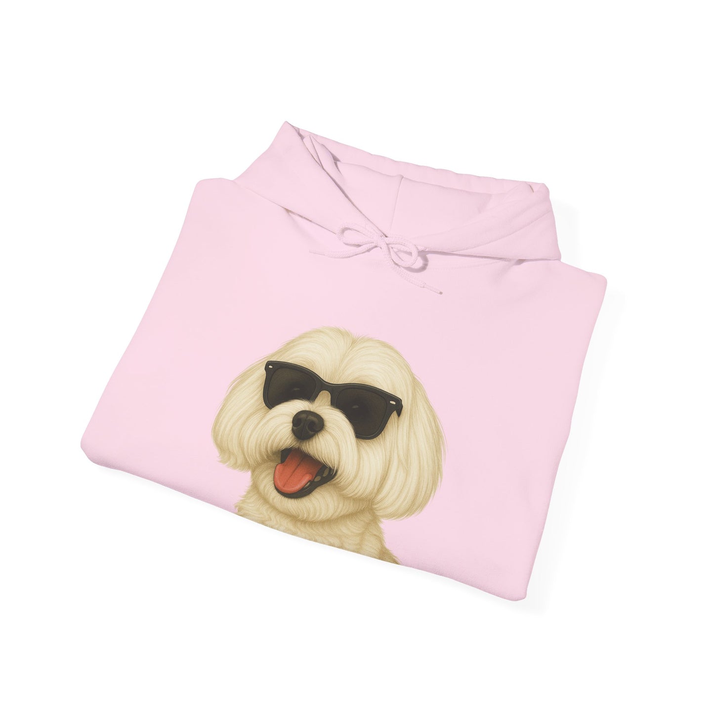 Maltese Wearing Sunglasses - Adult Hoodie