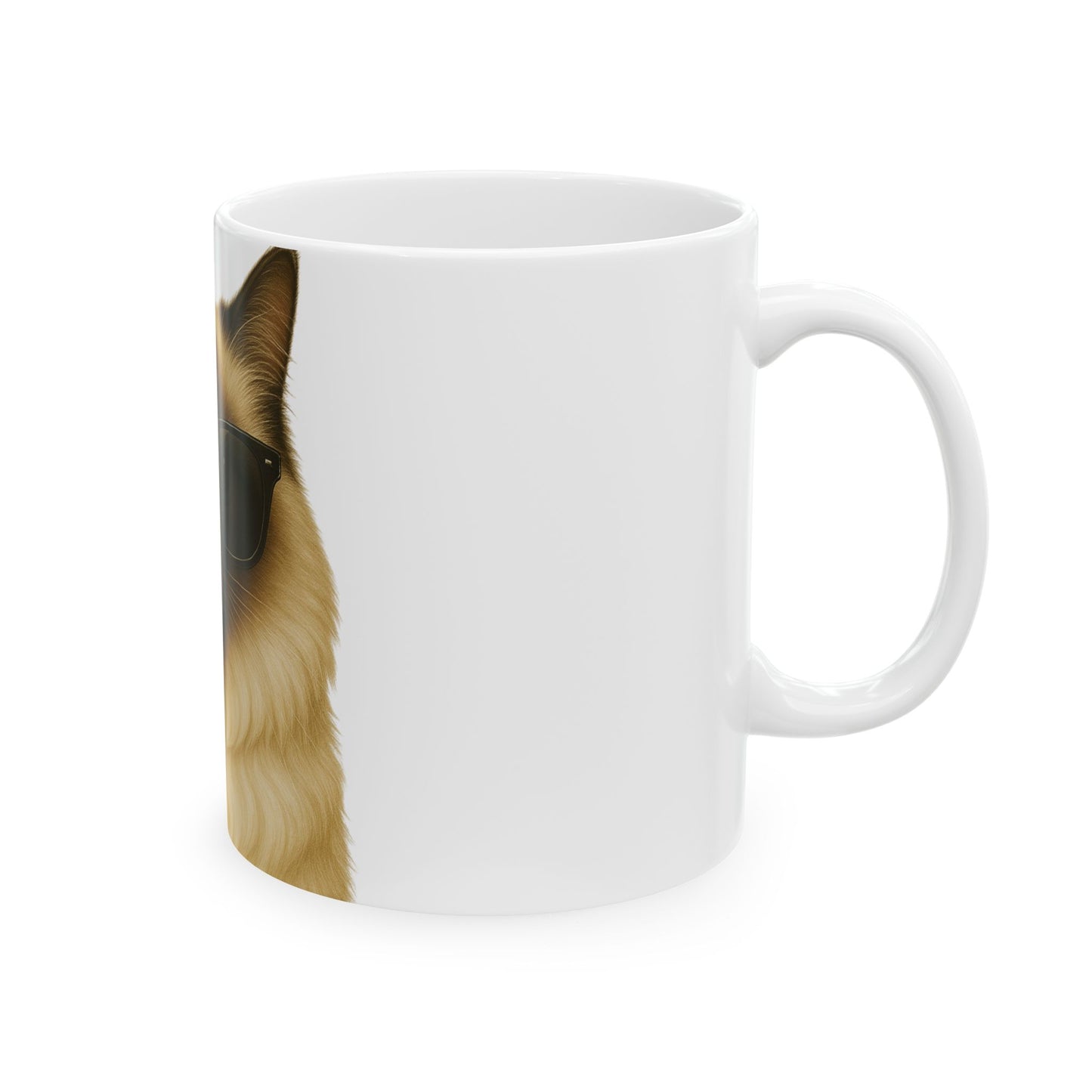 Ragdoll Cat Wearing Sunglasses Ceramic Mug