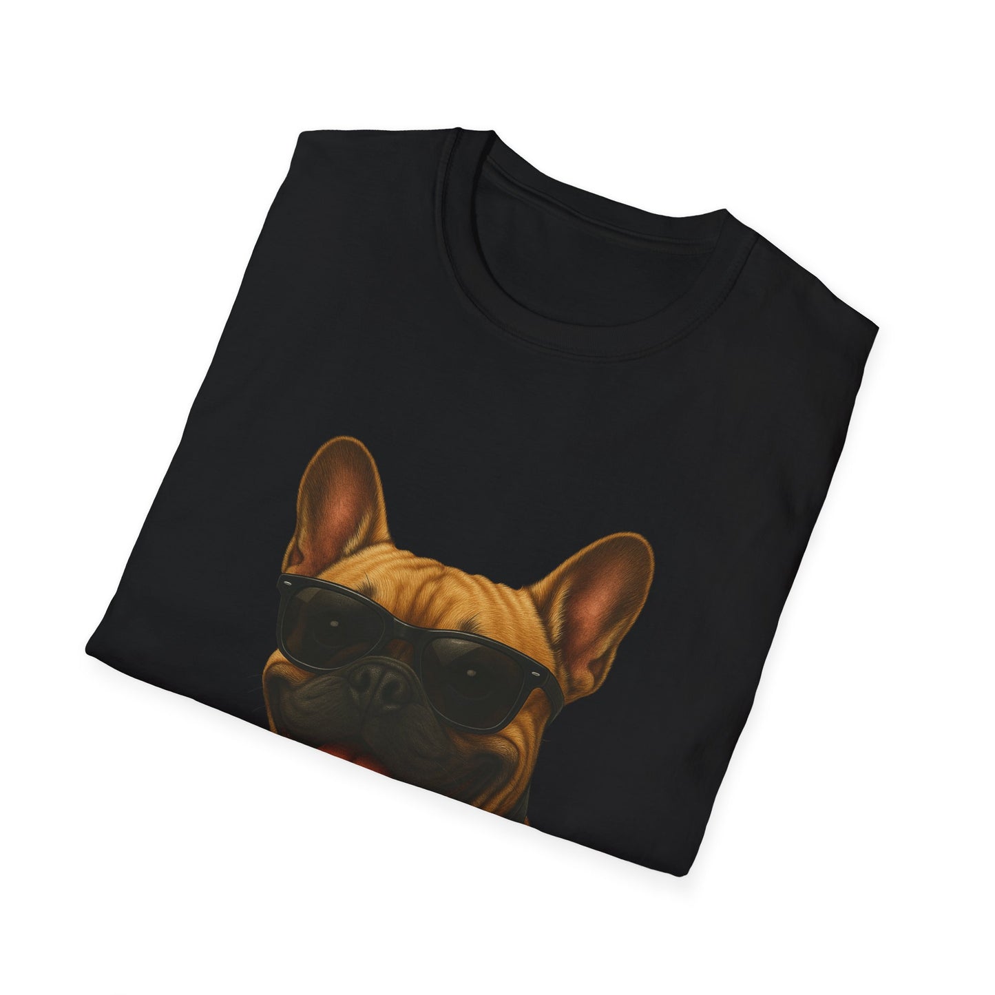 French Bulldog Wearing Sunglasses - Adult T-Shirt