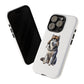 Husky Wearing a Fur Hunter Hat - Tough Phone Case