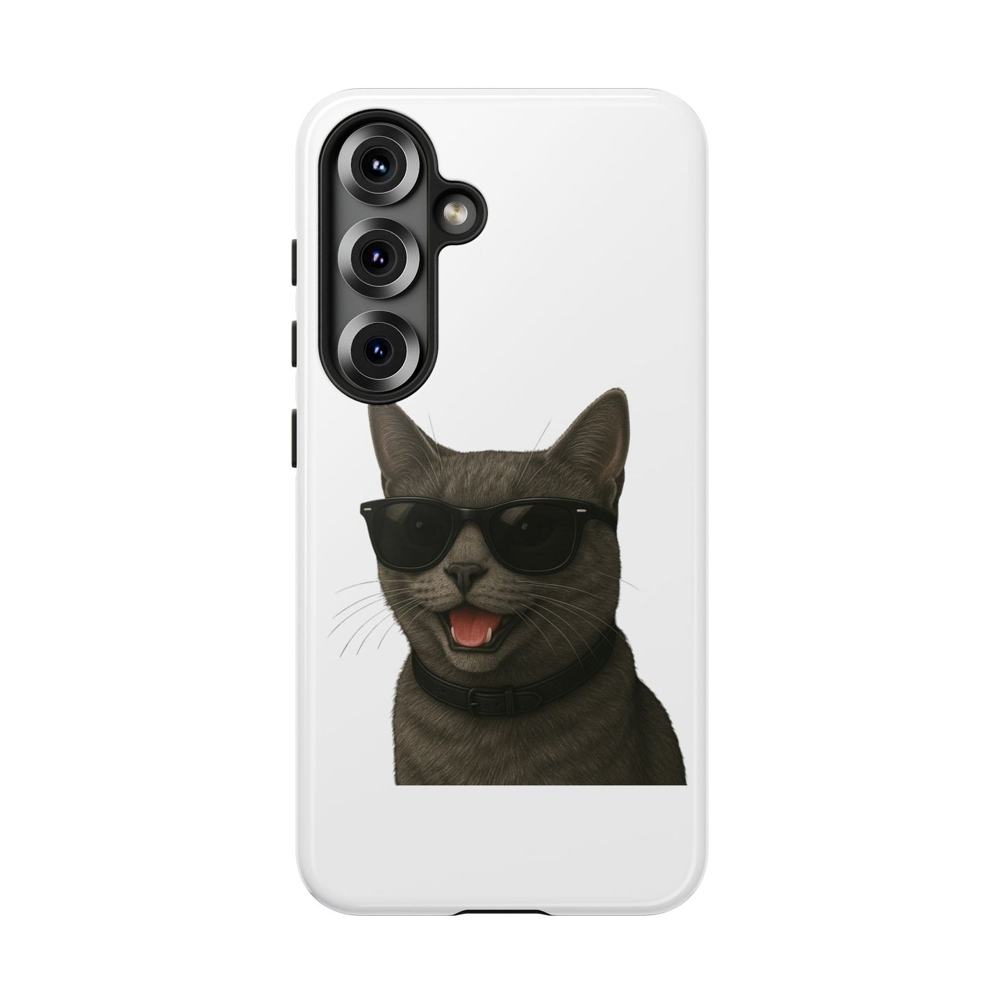 Gray Cat Wearing Sunglasses - Tough Phone Case